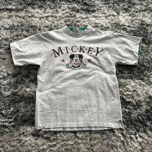 Vintage Gear For Sports Gray Mickey Mouse Embroidered Emblem‎ T-shirt Adult L